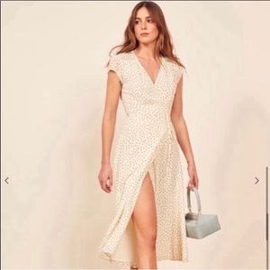 Reformation Carina Midi Wrap Dress